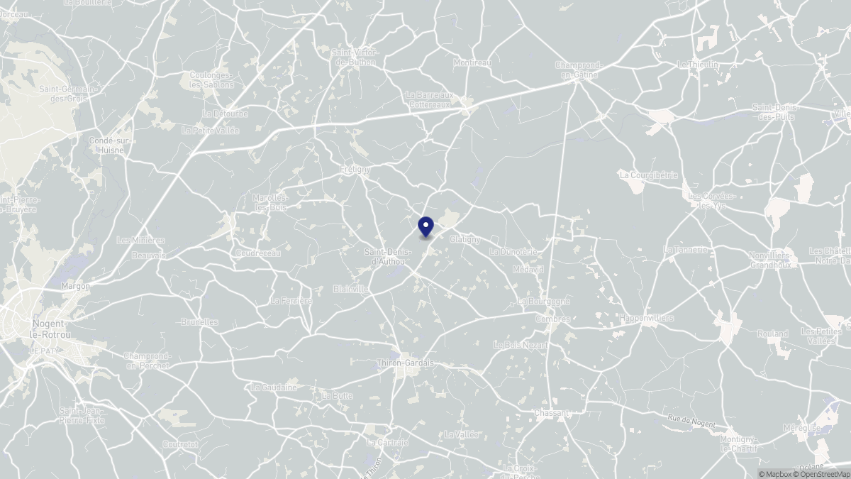 Aperçu cartographique de Saintigny, centré sur la commune