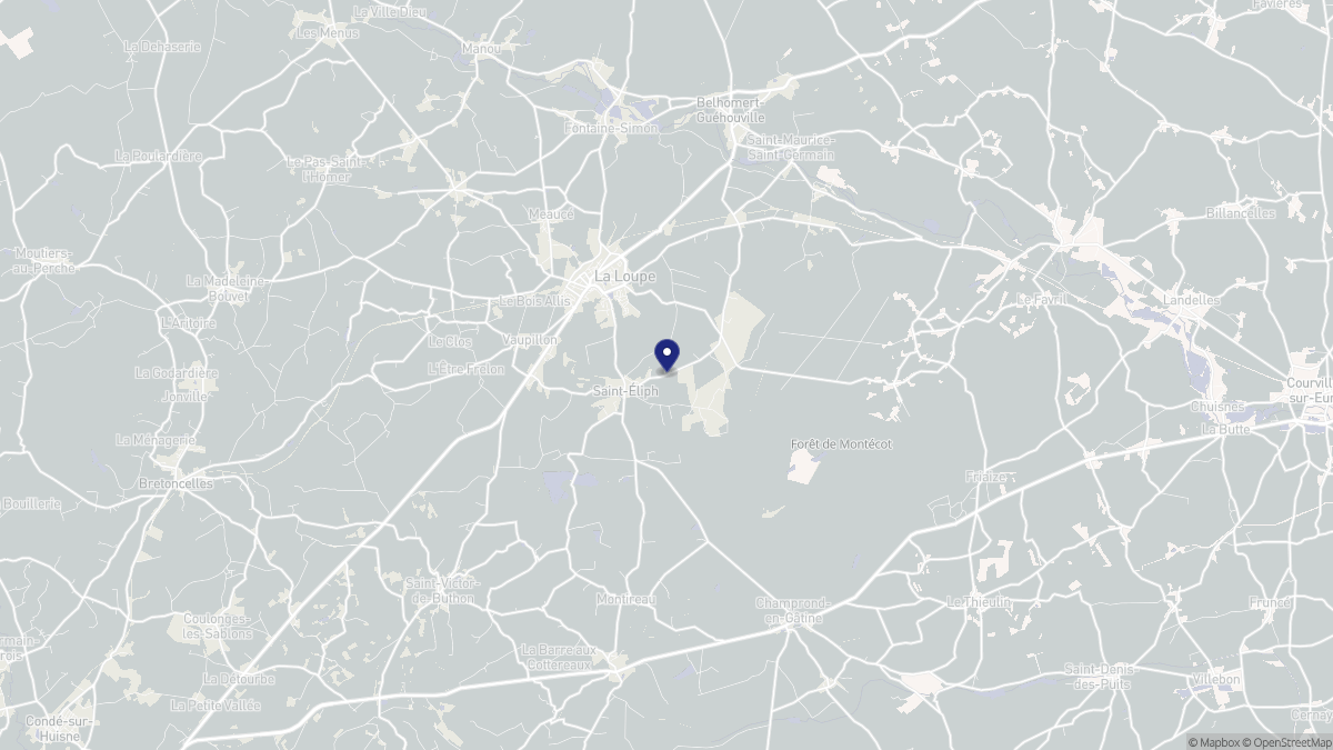 Aperçu cartographique de Saint-Éliph, centré sur la commune
