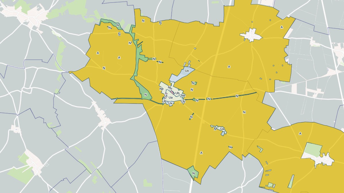 Aperçu cartographique de Sainville, centré sur la commune