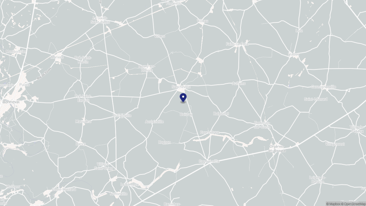 Aperçu cartographique de Sancheville, centré sur la commune