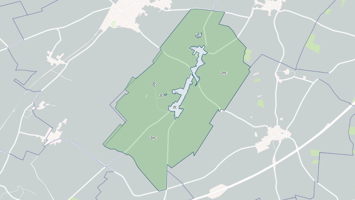 Aperçu cartographique de Sandarville, centré sur la commune