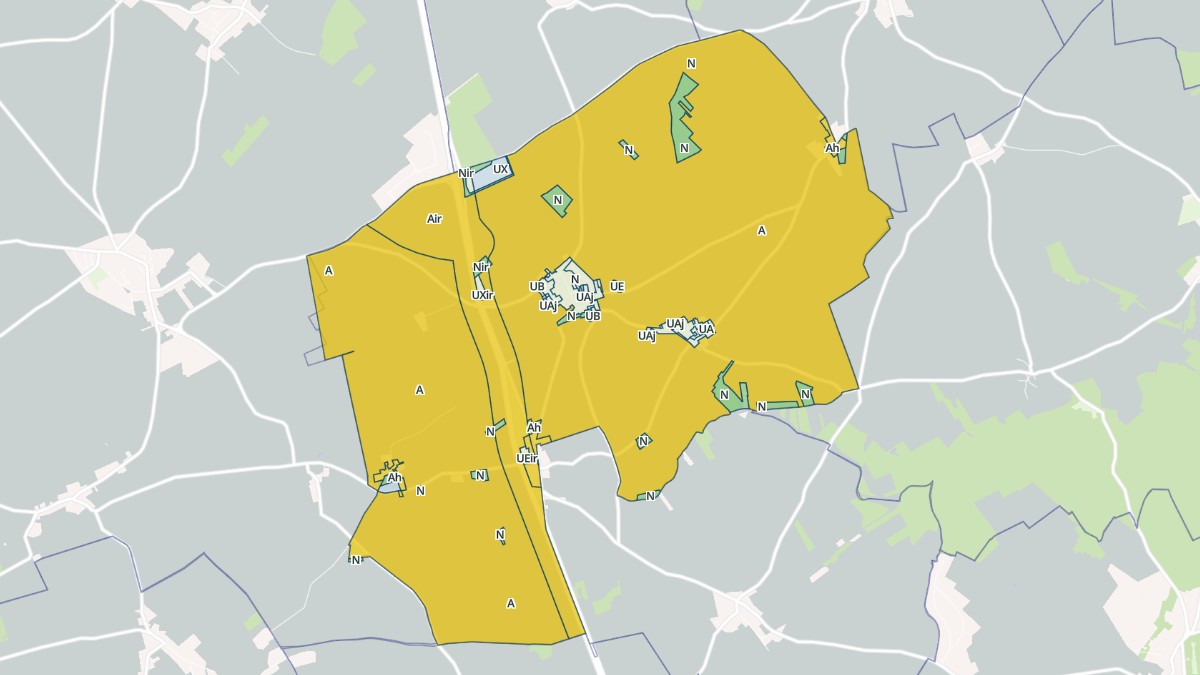 Aperçu cartographique de Serazereux, centré sur la commune
