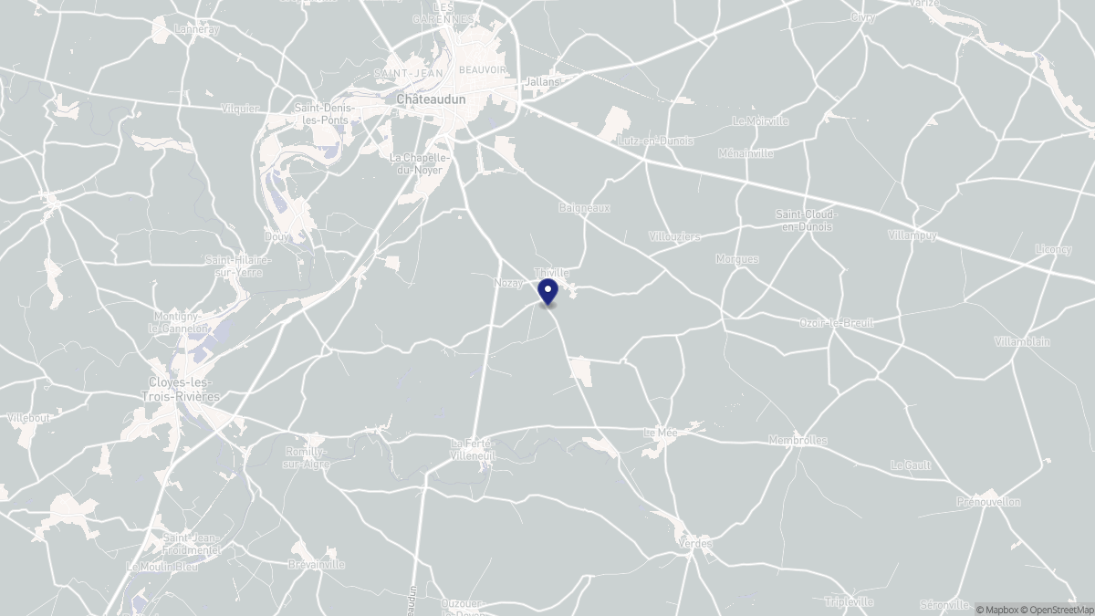 Aperçu cartographique de Thiville, centré sur la commune