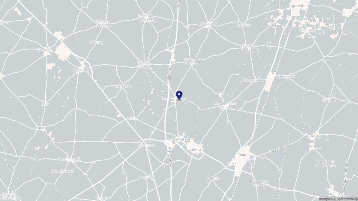 Aperçu cartographique de Trancrainville, centré sur la commune