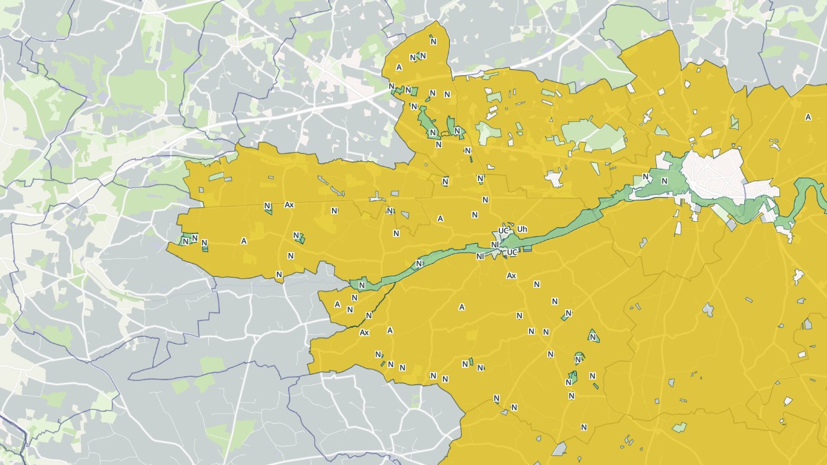 Aperçu cartographique de Unverre, centré sur la commune