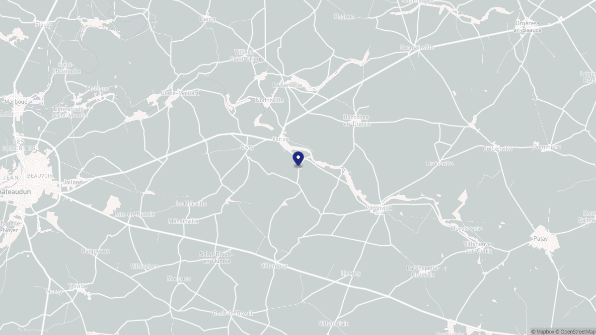 Aperçu cartographique de Varize, centré sur la commune