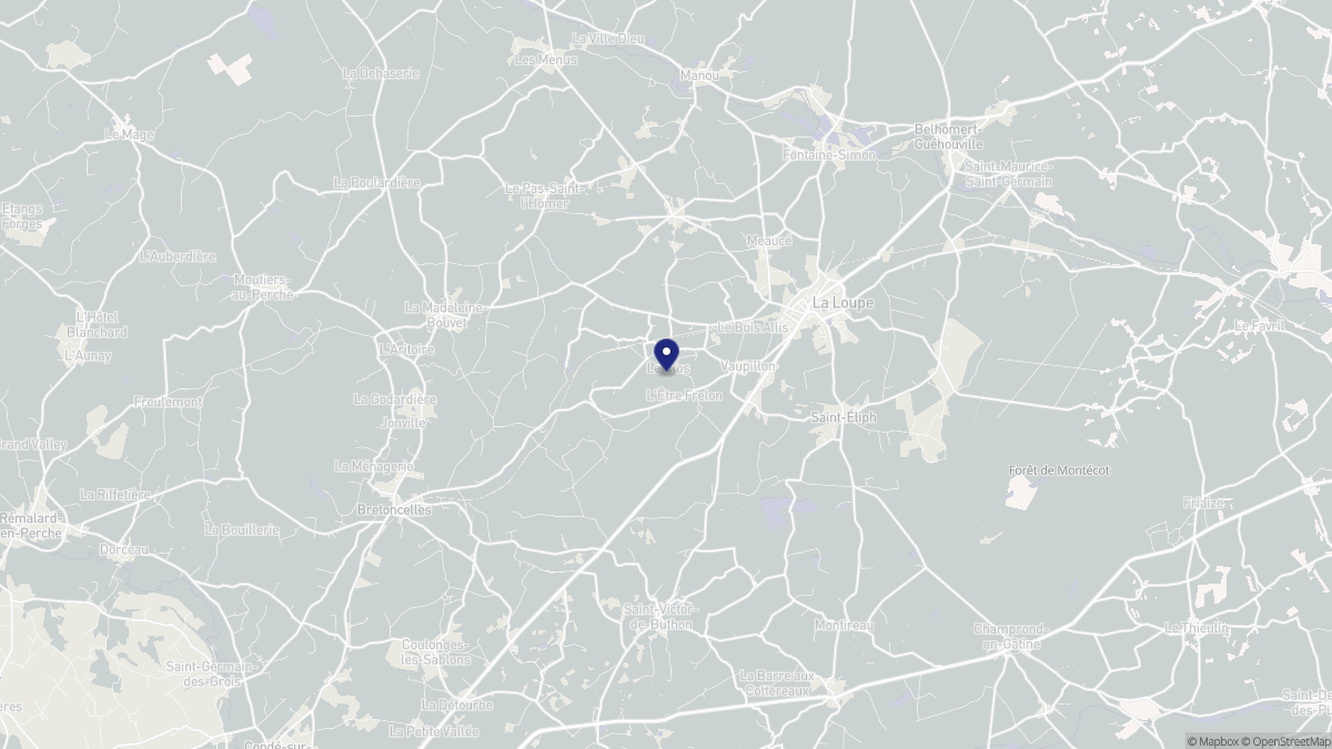 Aperçu cartographique de Vaupillon, centré sur la commune