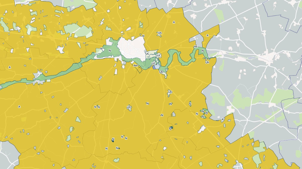 Aperçu cartographique de Yèvres, centré sur la commune