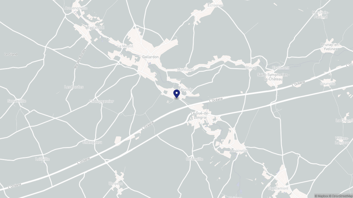 Aperçu cartographique de Ymeray, centré sur la commune