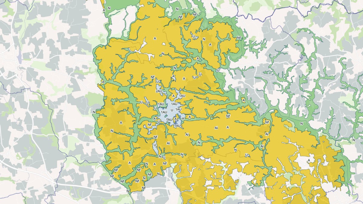 Aperçu cartographique de Bannalec, centré sur la commune