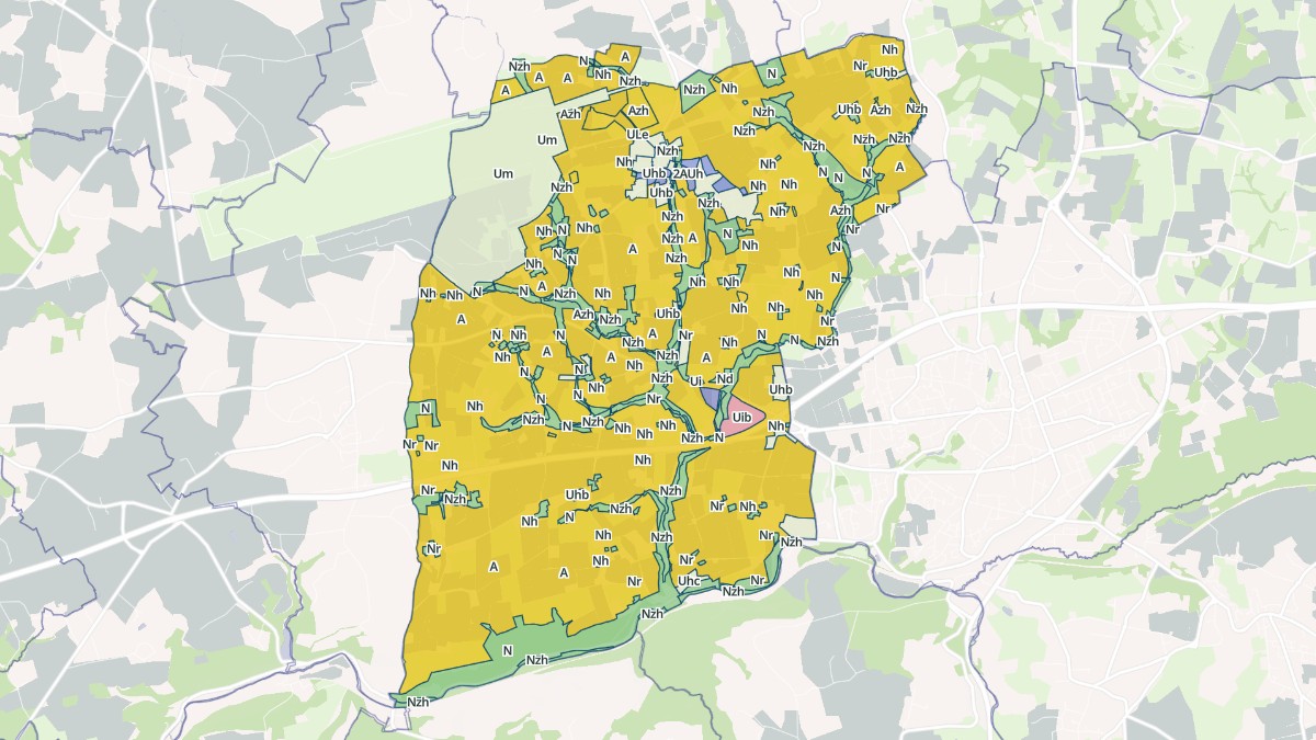 Aperçu cartographique de Bodilis, centré sur la commune