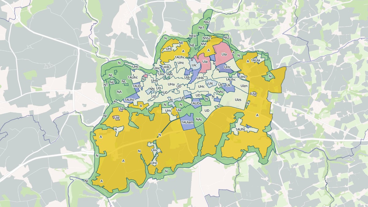 Aperçu cartographique de Carhaix-Plouguer, centré sur la commune
