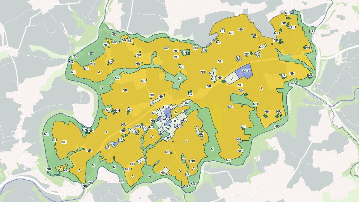Aperçu cartographique de Cléden-Poher, centré sur la commune