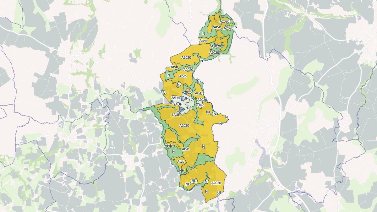 Aperçu cartographique de Coat-Méal, centré sur la commune