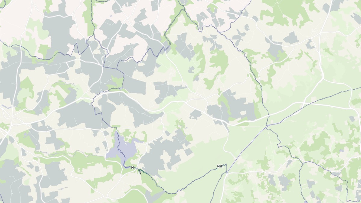 Aperçu cartographique de Commana, centré sur la commune