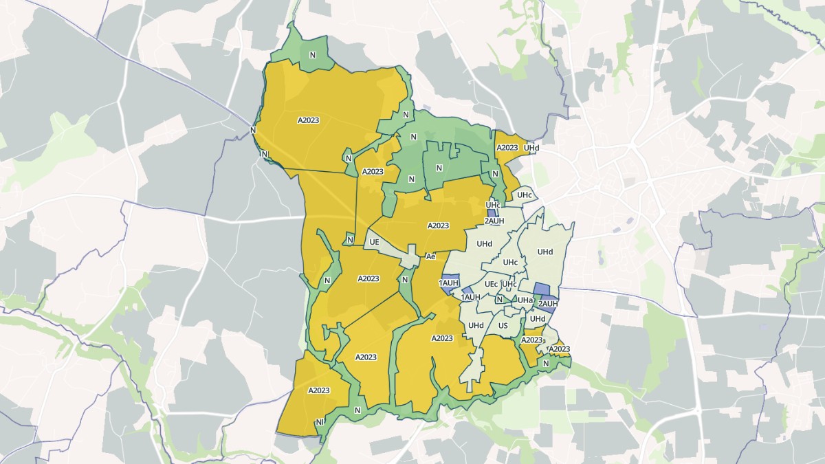 Aperçu cartographique de Le Folgoët, centré sur la commune