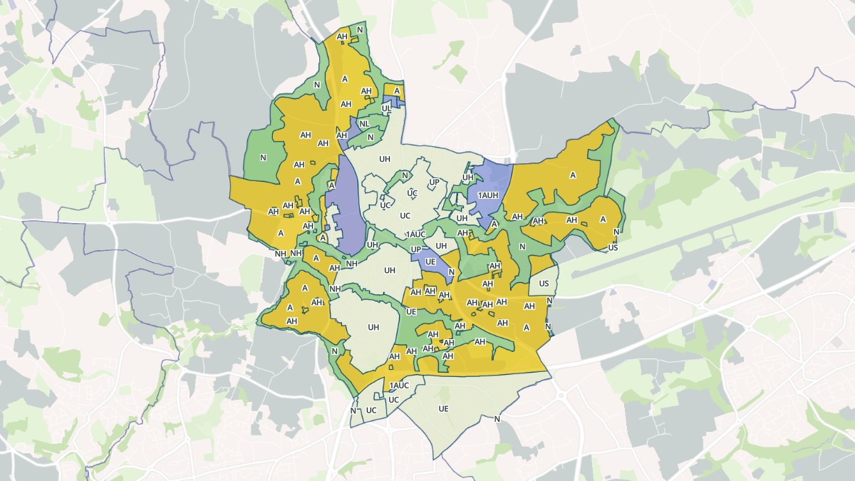 Aperçu cartographique de Gouesnou, centré sur la commune