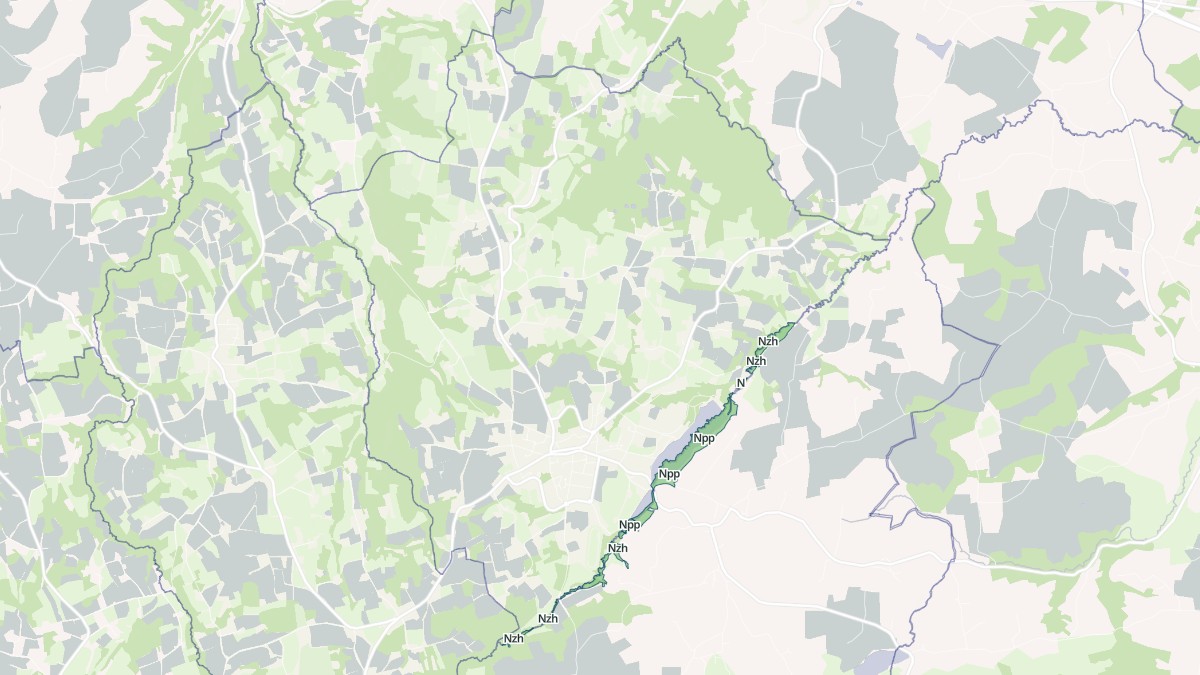 Aperçu cartographique de Guerlesquin, centré sur la commune