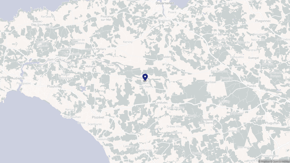 Aperçu cartographique de Guiler-sur-Goyen, centré sur la commune