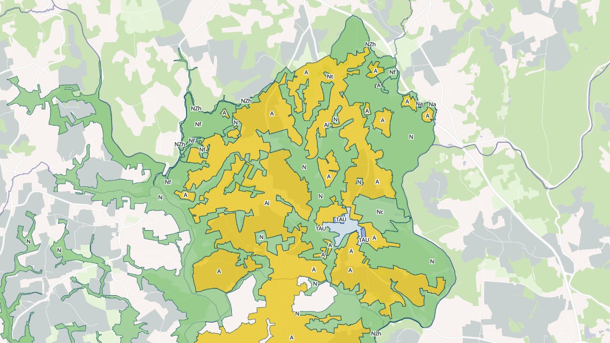 Aperçu cartographique de Guilligomarc'h, centré sur la commune