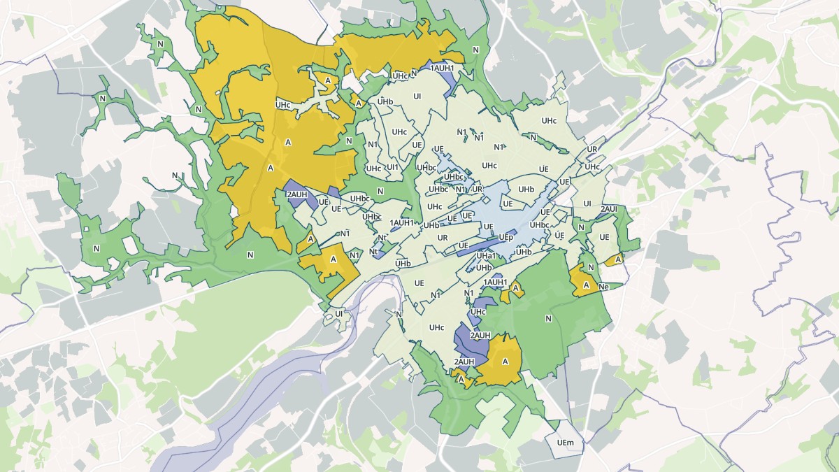Aperçu cartographique de Landerneau, centré sur la commune