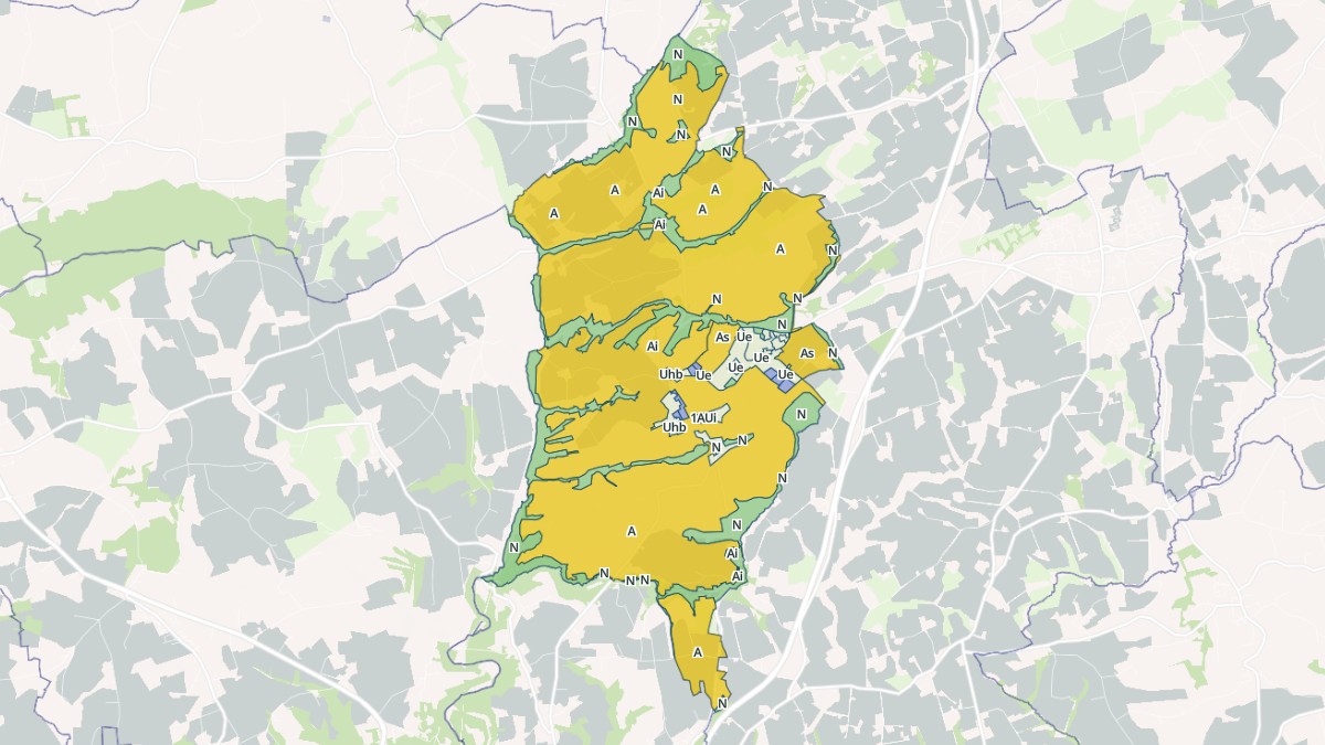 Aperçu cartographique de Landrévarzec, centré sur la commune