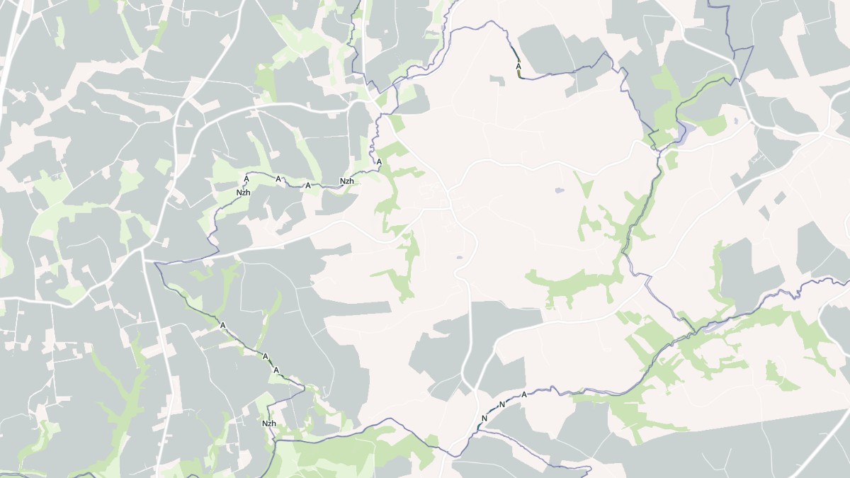 Aperçu cartographique de Landudal, centré sur la commune