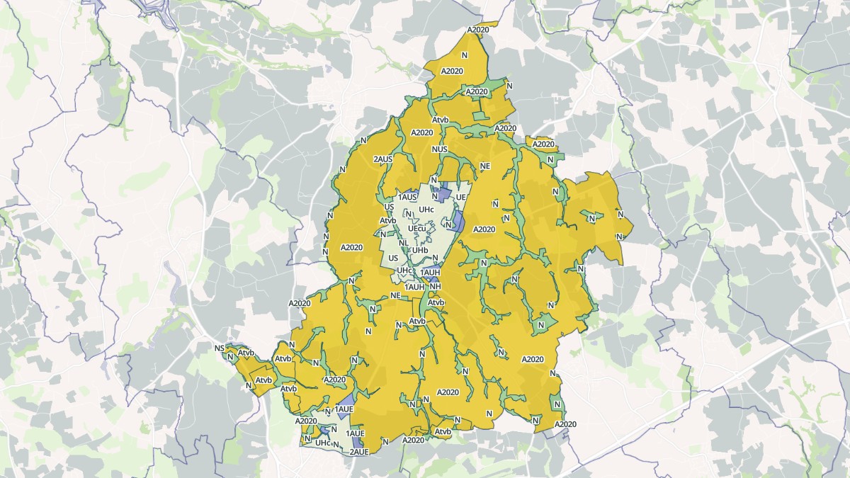 Aperçu cartographique de Plabennec, centré sur la commune