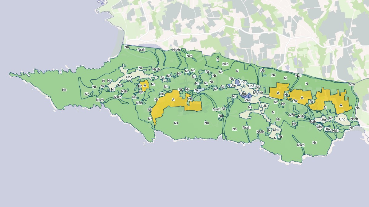 Aperçu cartographique de Plogoff, centré sur la commune