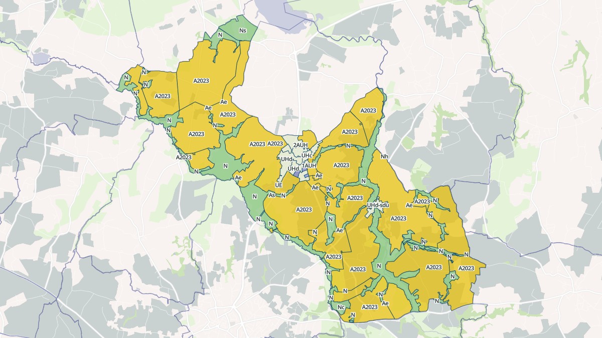 Aperçu cartographique de Plouider, centré sur la commune