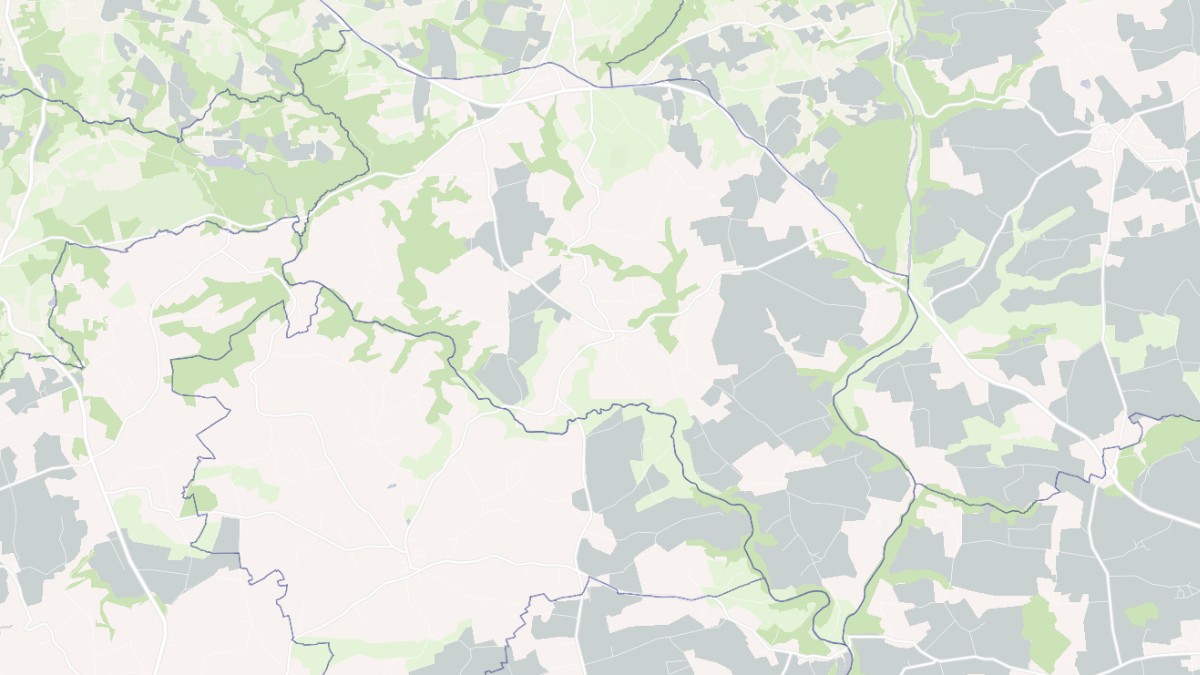 Aperçu cartographique de Plouyé, centré sur la commune