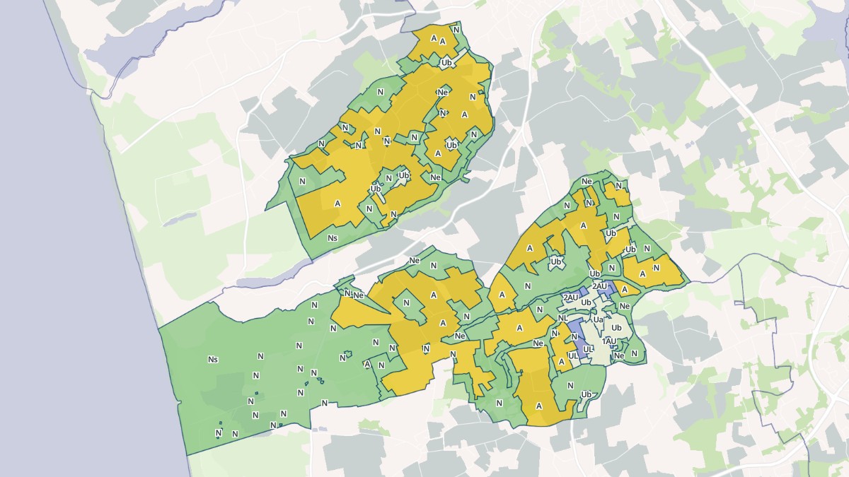 Aperçu cartographique de Saint-Jean-Trolimon, centré sur la commune