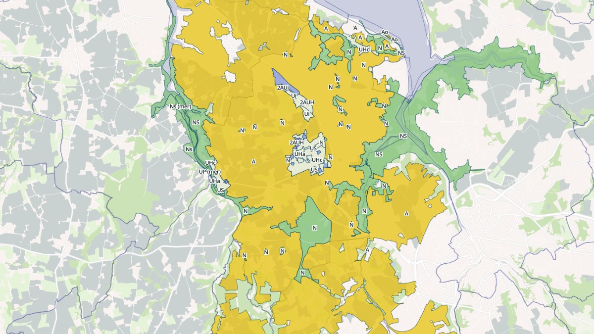 Aperçu cartographique de Taulé, centré sur la commune