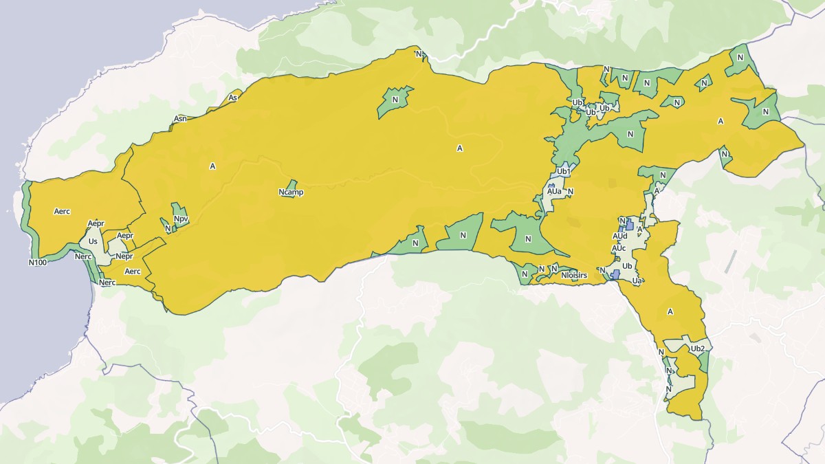 Aperçu cartographique de Appietto, centré sur la commune