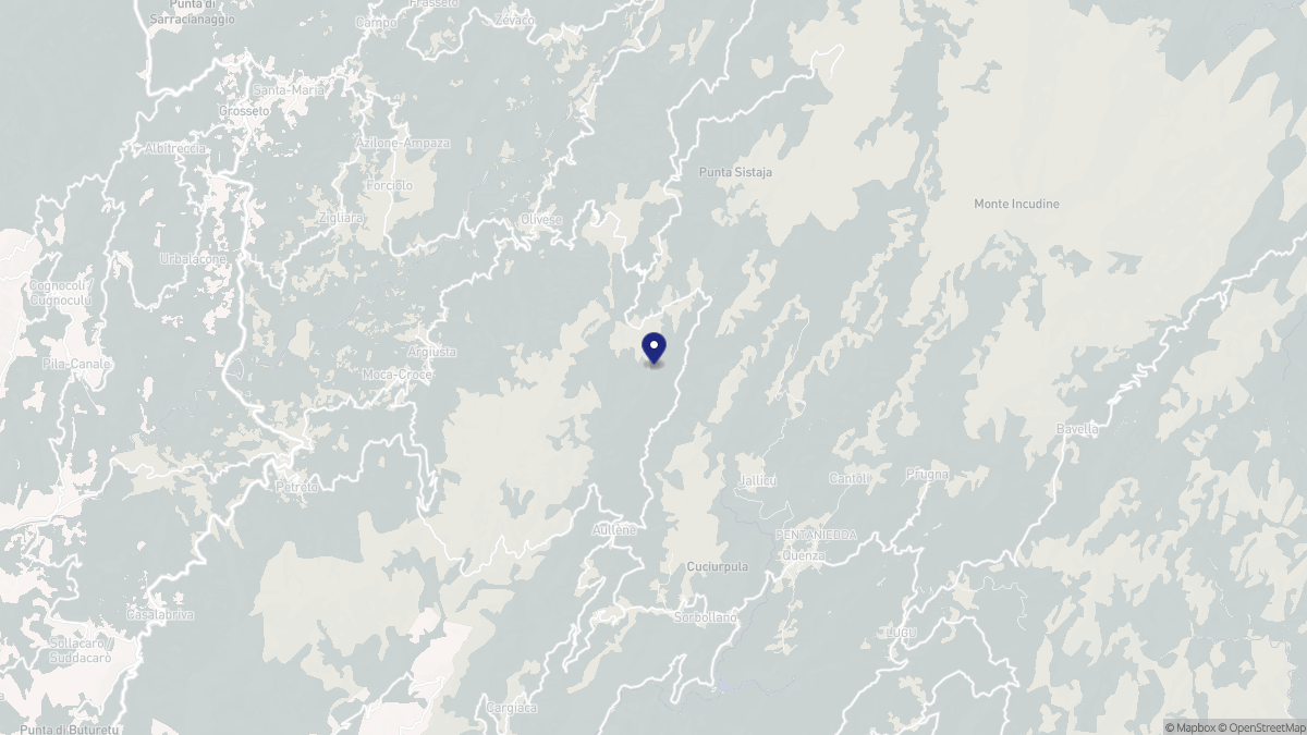 Aperçu cartographique de Aullène, centré sur la commune