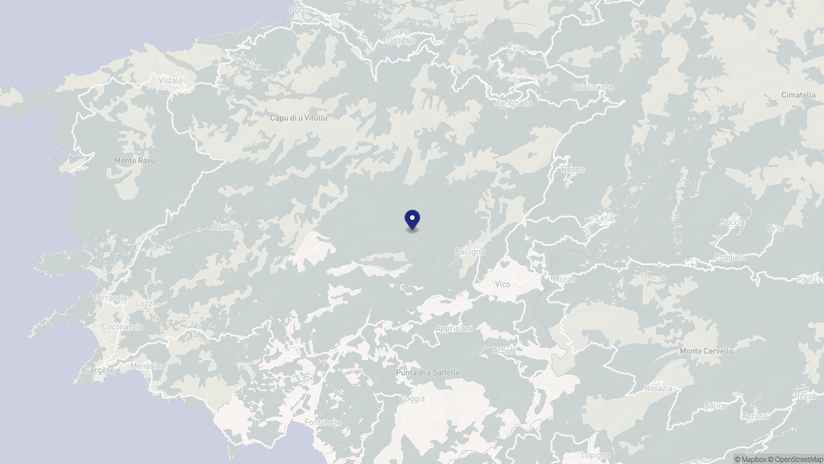 Aperçu cartographique de Balogna, centré sur la commune