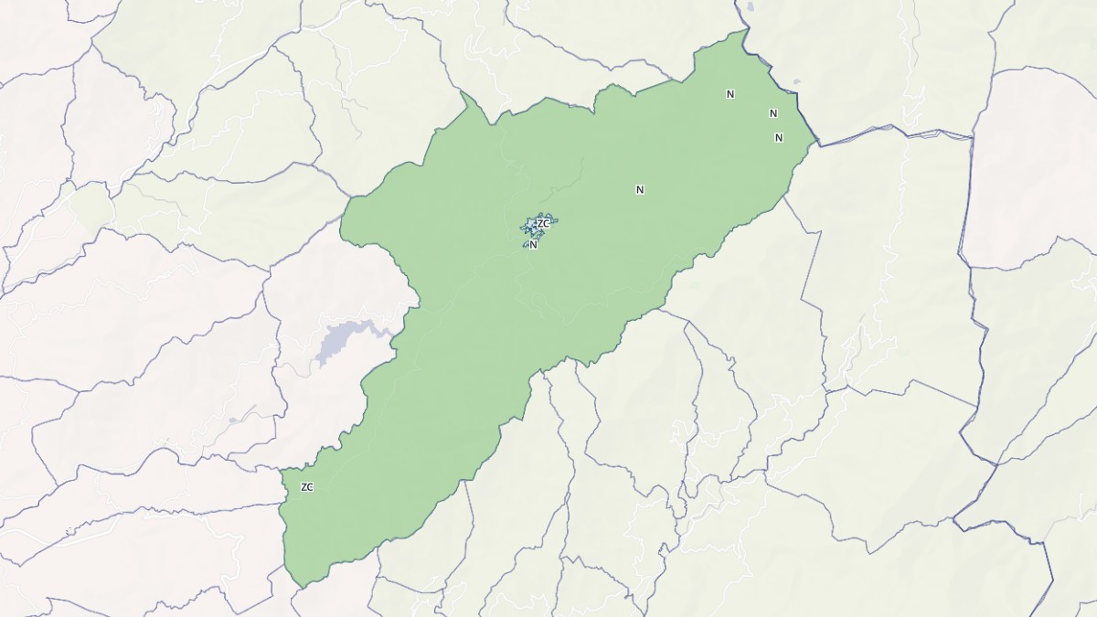 Aperçu cartographique de Bastelica, centré sur la commune