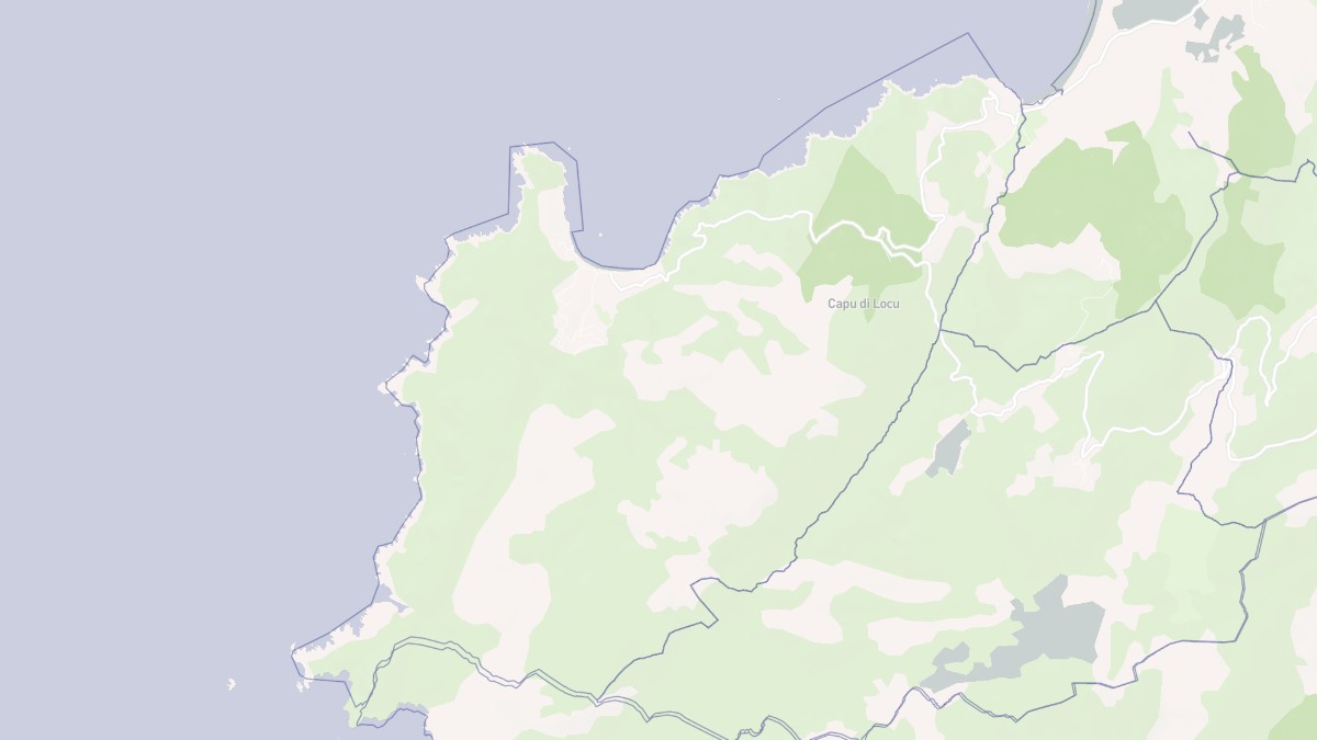 Aperçu cartographique de Belvédère-Campomoro, centré sur la commune