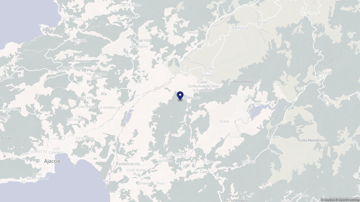Aperçu cartographique de Cuttoli-Corticchiato, centré sur la commune