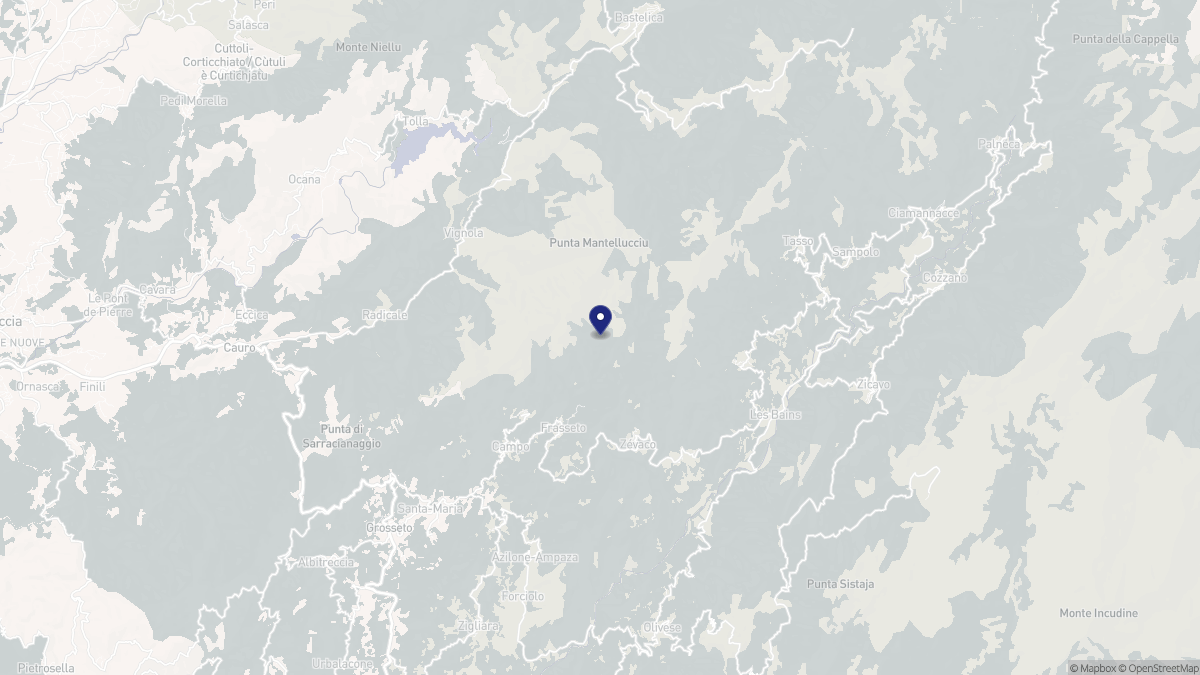 Aperçu cartographique de Frasseto, centré sur la commune