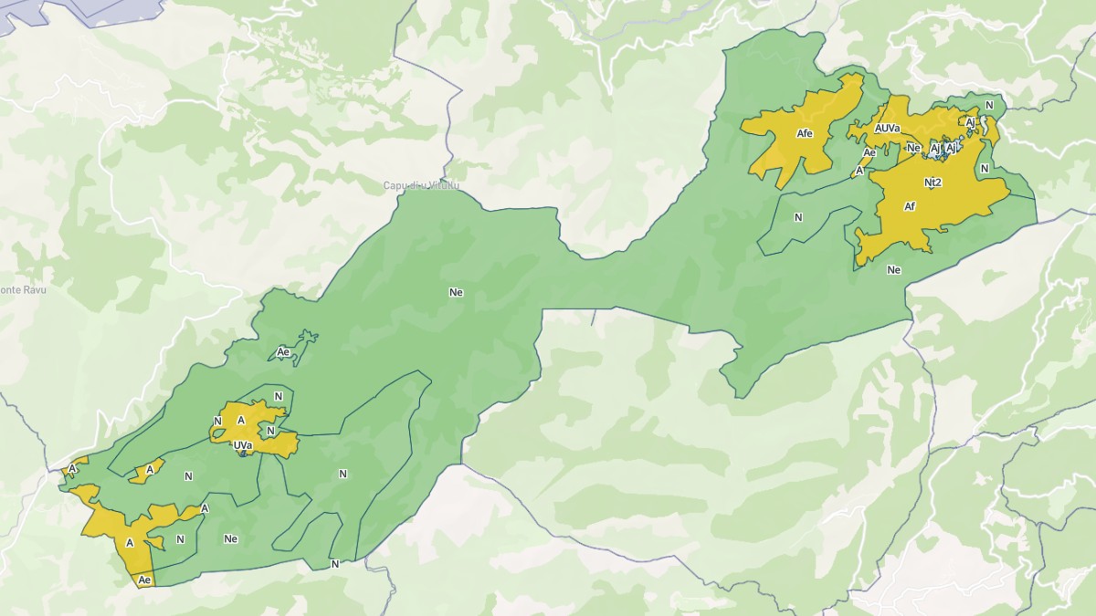 Aperçu cartographique de Marignana, centré sur la commune