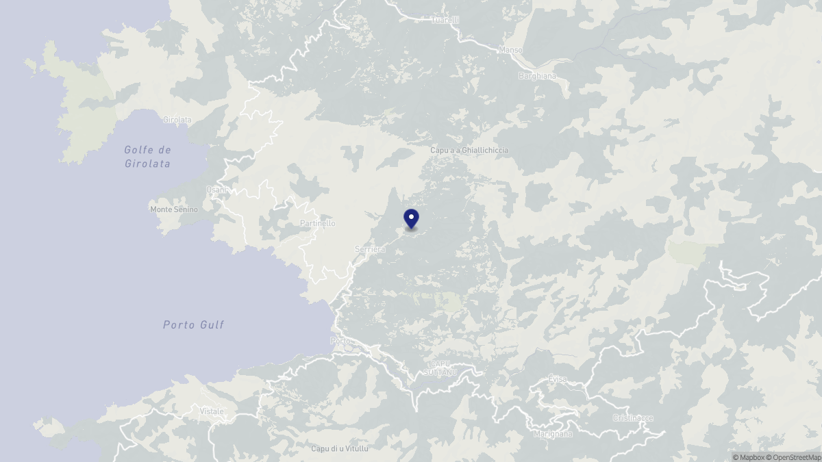 Aperçu cartographique de Serriera, centré sur la commune