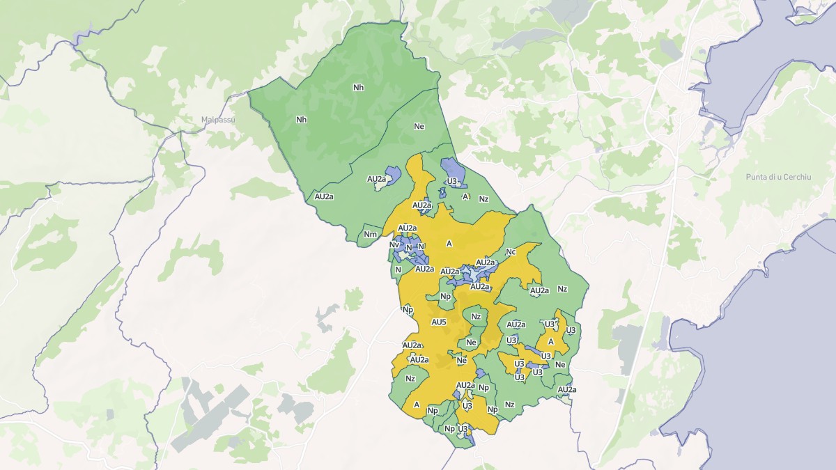 Aperçu cartographique de Sotta, centré sur la commune