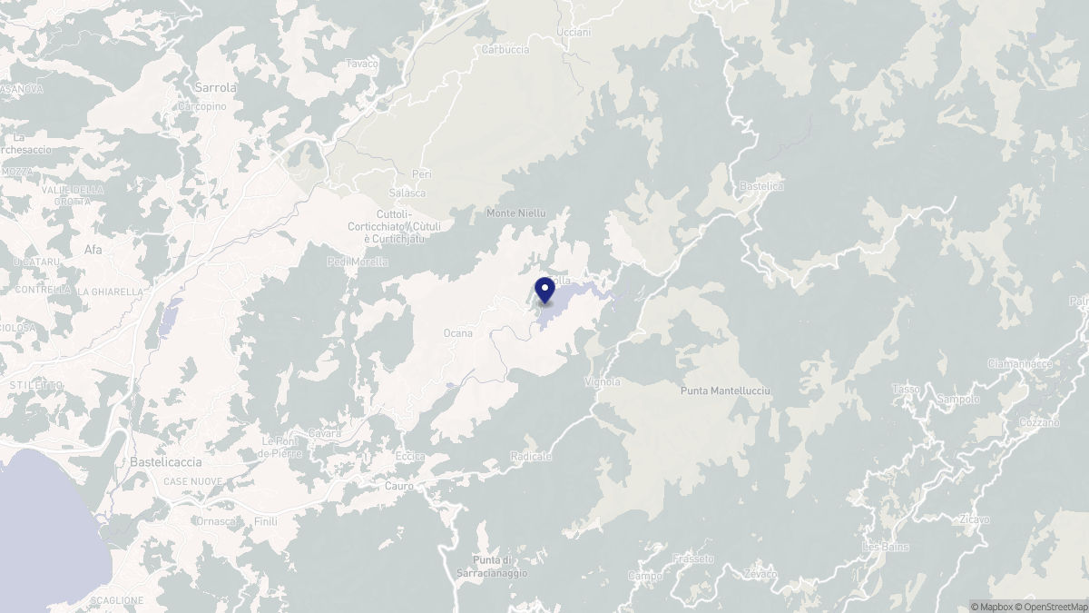 Aperçu cartographique de Tolla, centré sur la commune