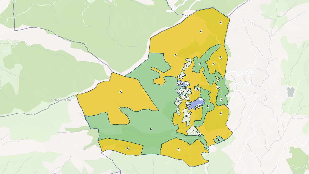 Aperçu cartographique de Valle-di-Mezzana, centré sur la commune