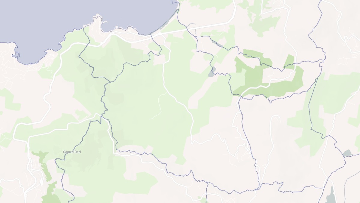 Aperçu cartographique de Aregno, centré sur la commune