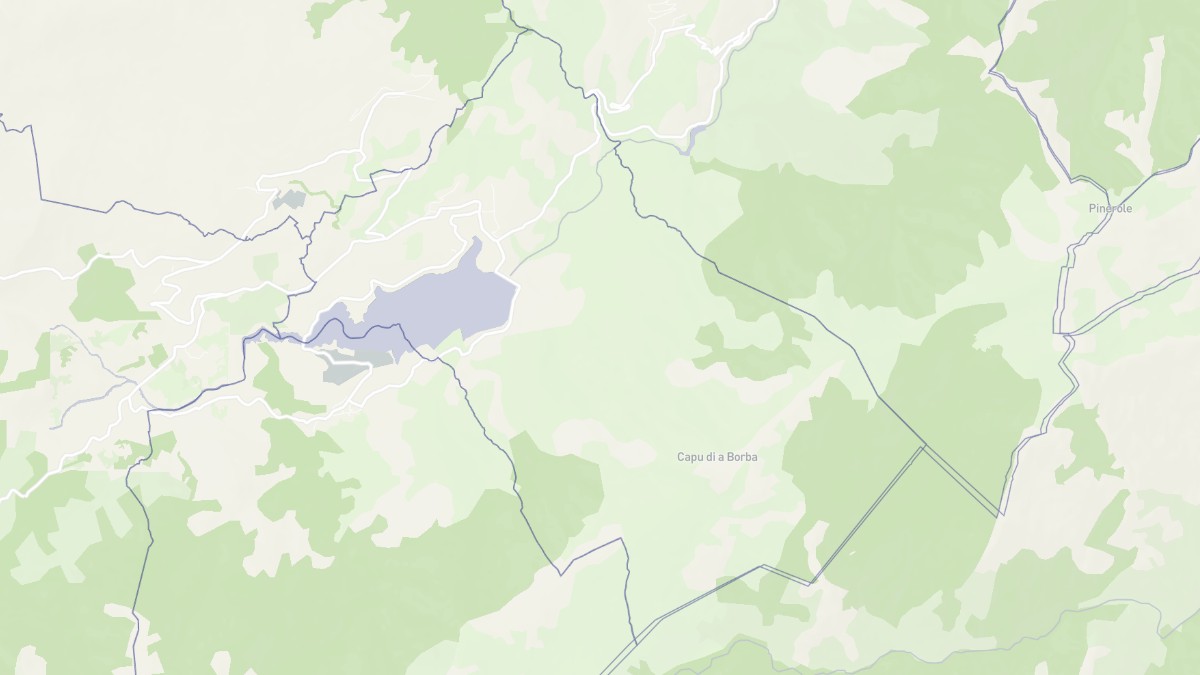 Aperçu cartographique de Calacuccia, centré sur la commune