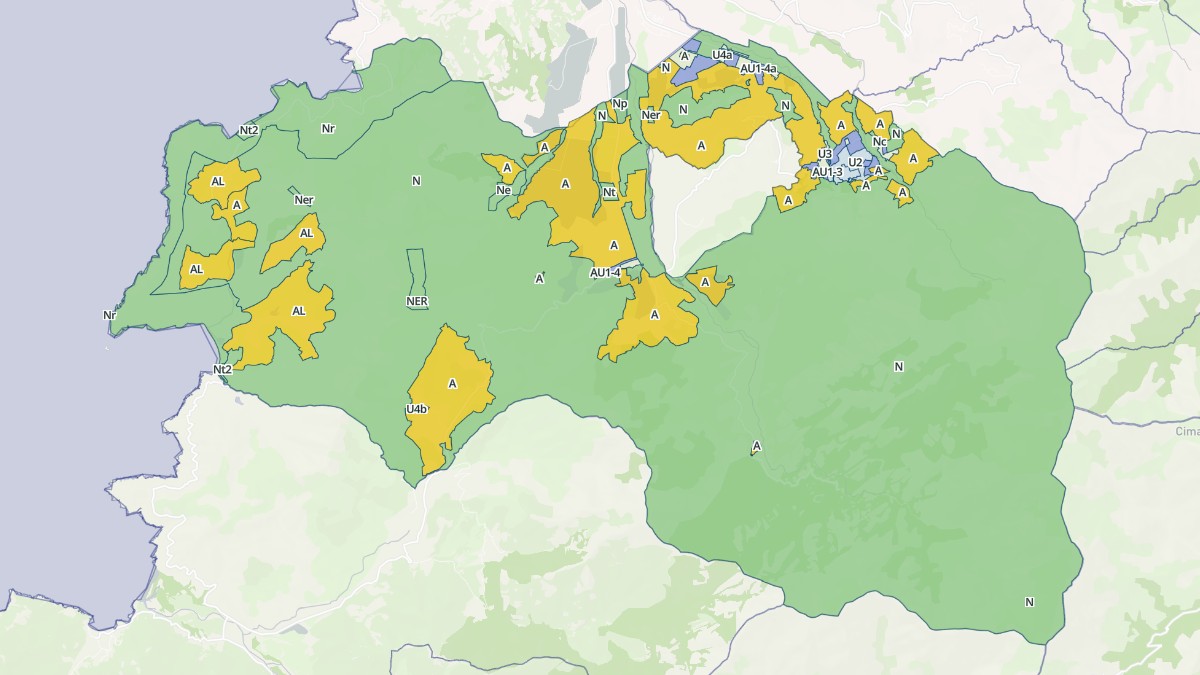 Aperçu cartographique de Calenzana, centré sur la commune