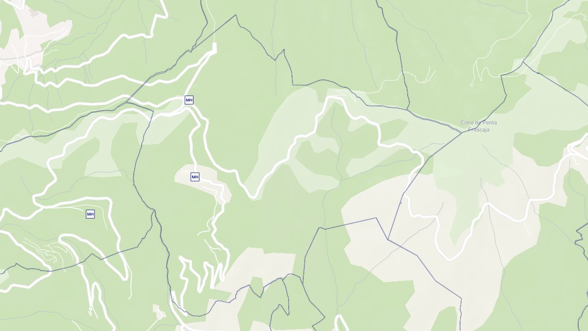 Aperçu cartographique de Casabianca, centré sur la commune