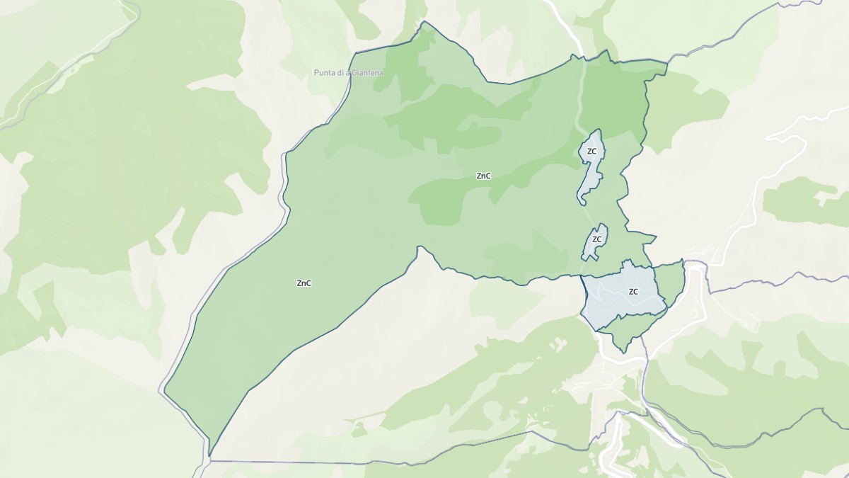 Aperçu cartographique de Casanova, centré sur la commune